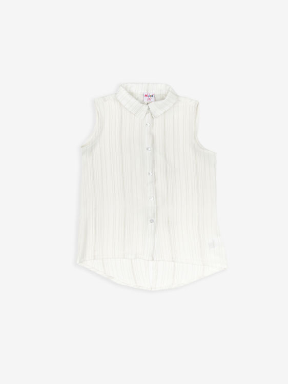 Picture of ND7081-SILKY GIRLS SLEEVLESS CLASSIC SHIRT